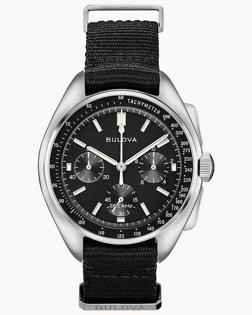 Bulova Lunar Pilot Black Dial Chronograph Archive Series Watch